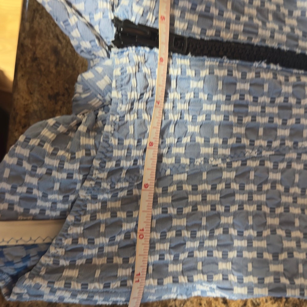 Lisa Marie Fernandez Blue and White Checkered One Piece - Picture 8 of 10